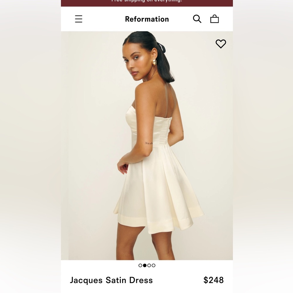 Reformation Jacques Satin Dress - Picture 3 of 5